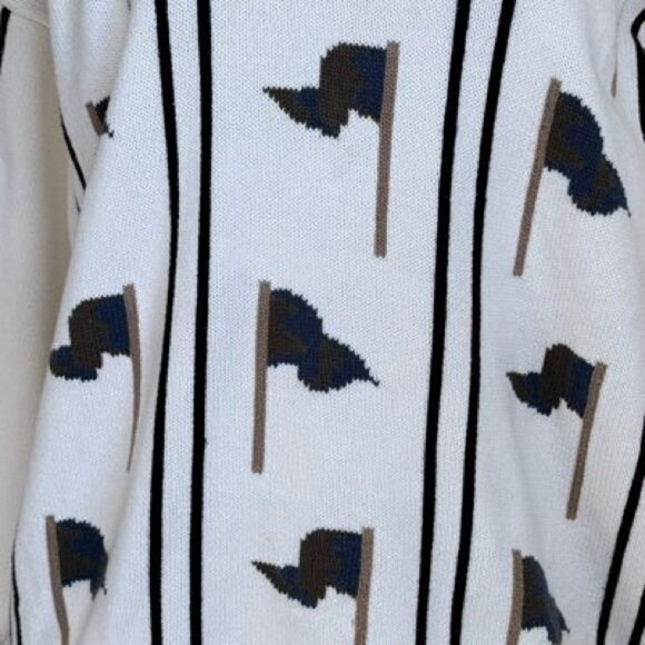 White Sweater with Abstract Pattern - Picture 3 of 5